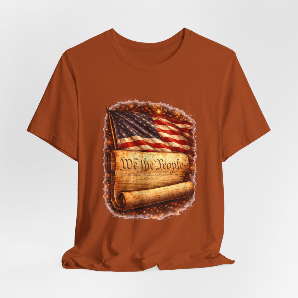 Patriotic 'We the People' T-Shirt — American Flag & Constitution Tee