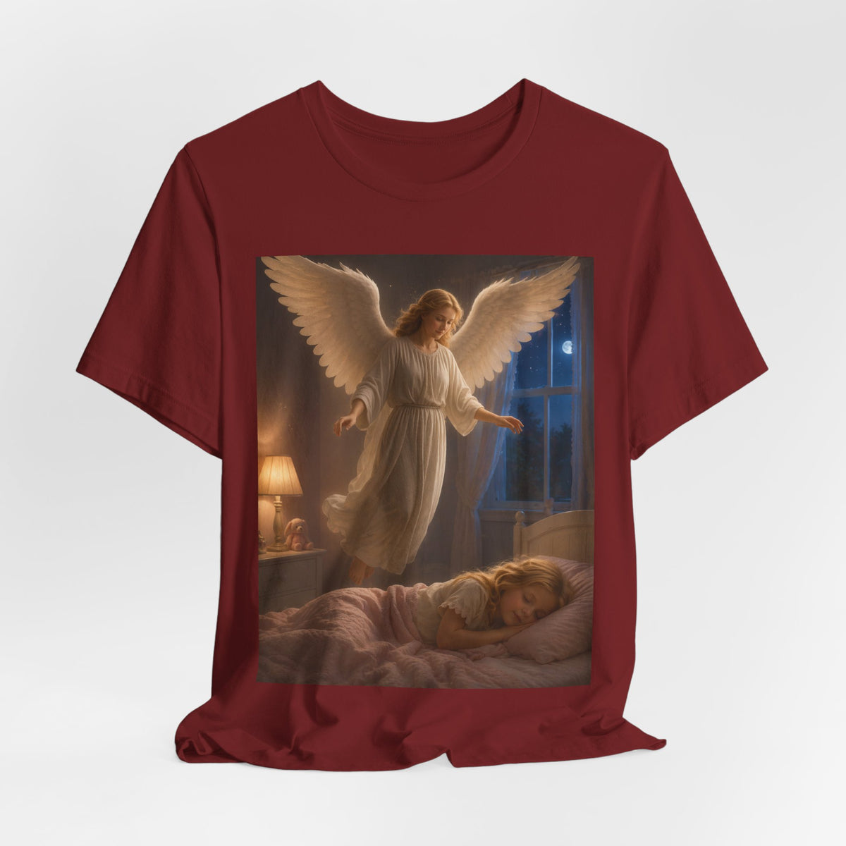 Guardian Angel T‑Shirt — Peaceful Night Prayer Tee for Kids & Parents