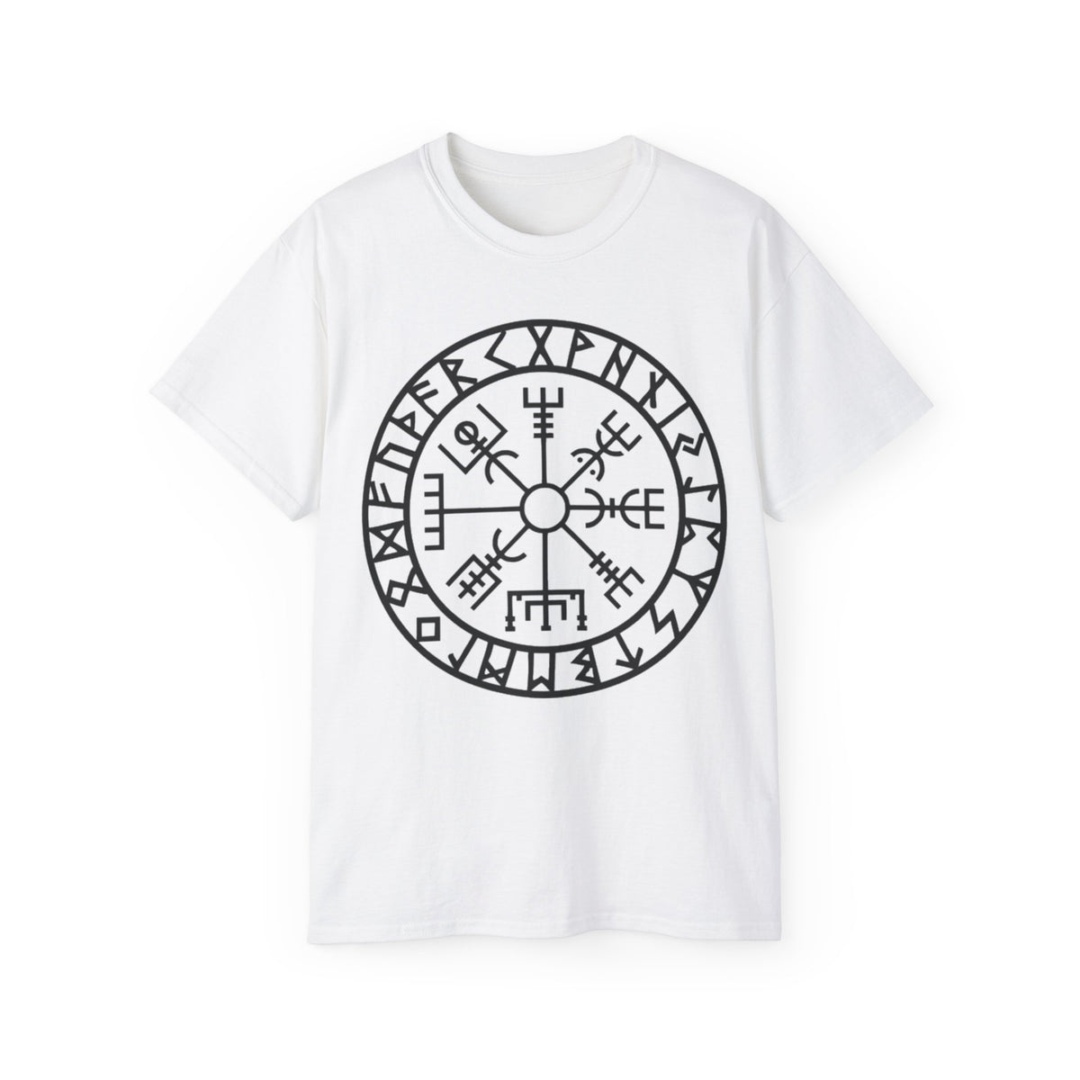 Viking Vegvisir Rune Cotton T‑Shirt