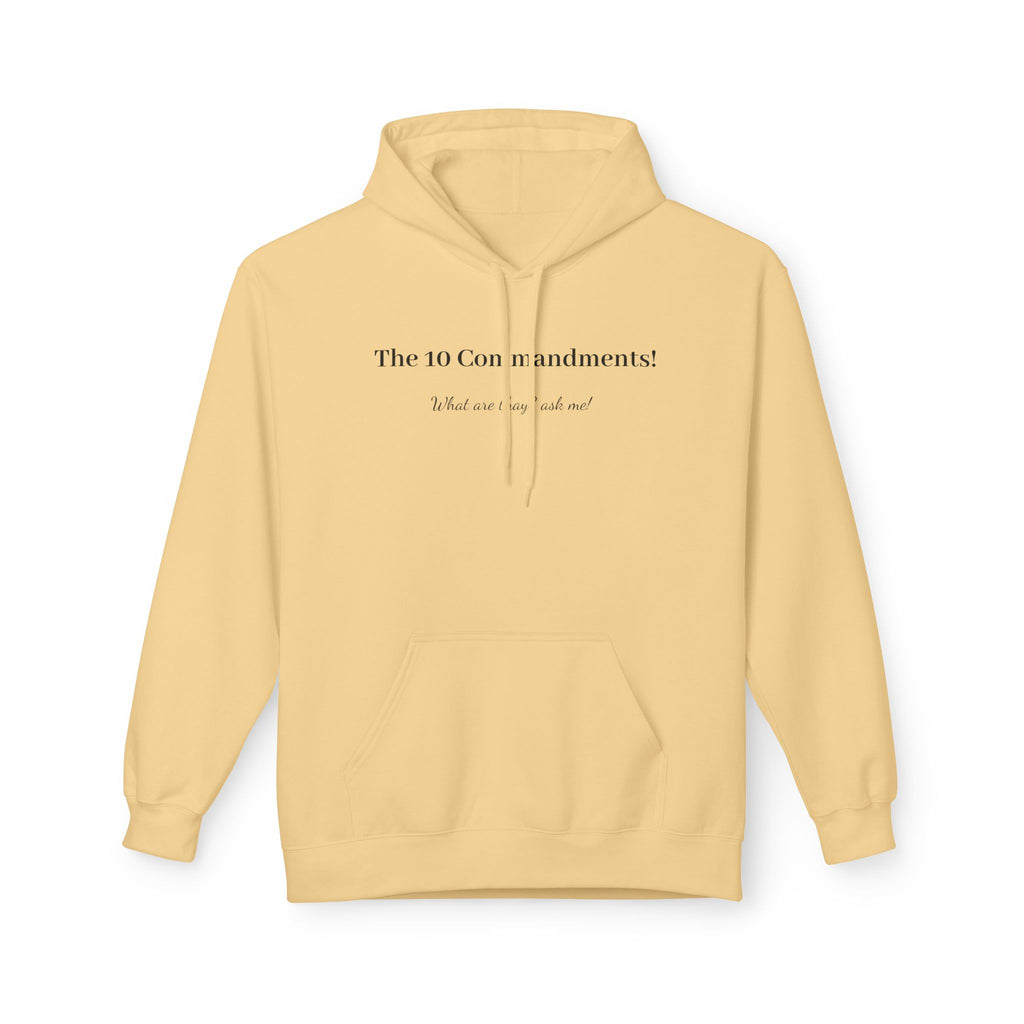 "The 10 Commandments" Script List Back Print Christian Faith Pullover
