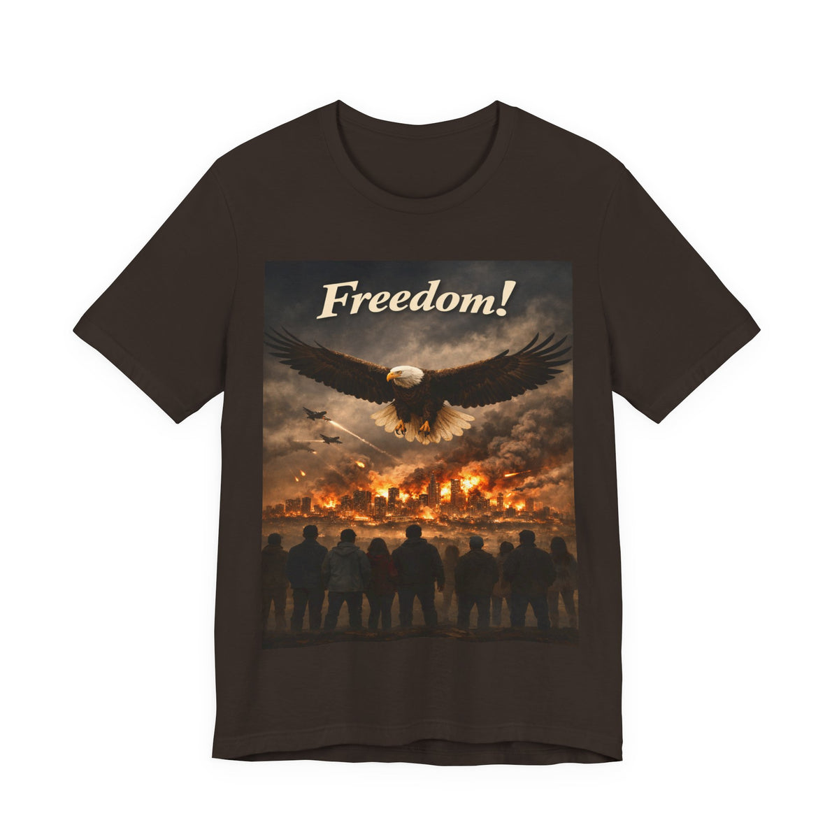 Freedom Eagle T-Shirt — Patriotic Bald Eagle & Crowd Graphic Tee