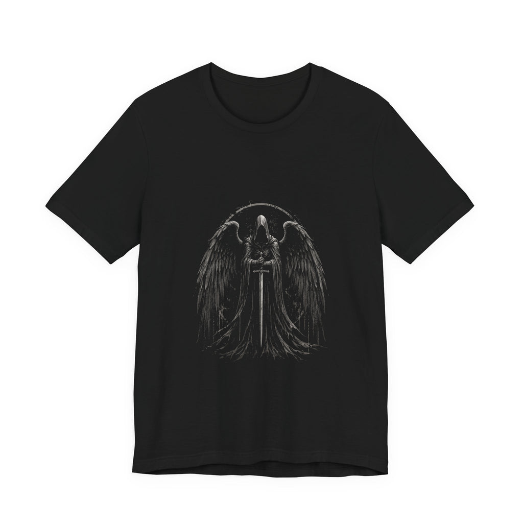 Guaediand Angel Wings Tee — Gothic Guardian Angel Short Sleeve Shirt