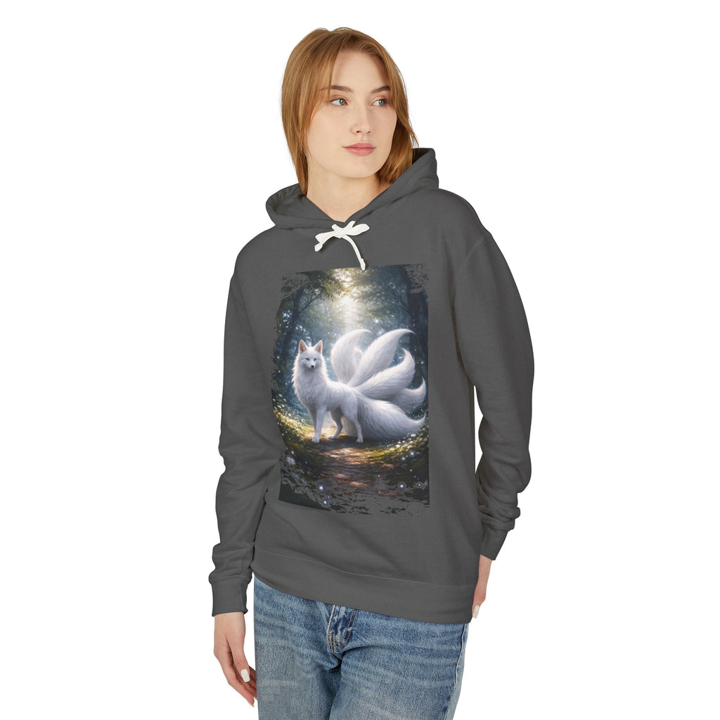 Kitsune Forest Hoodie — Mystical Nine-Tailed Fox Sweatshirt