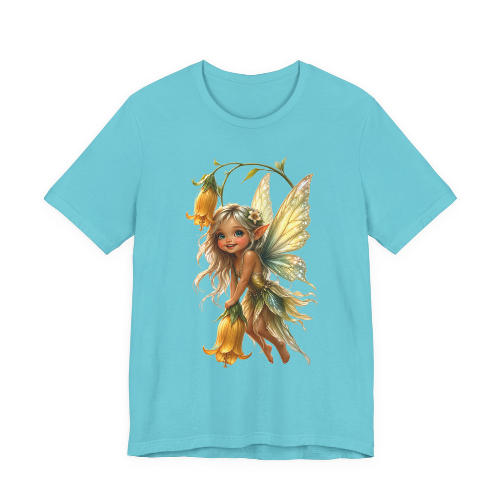 Fairy Flower T-Shirt — Whimsical Yellow Bell Fairy Graphic Tee