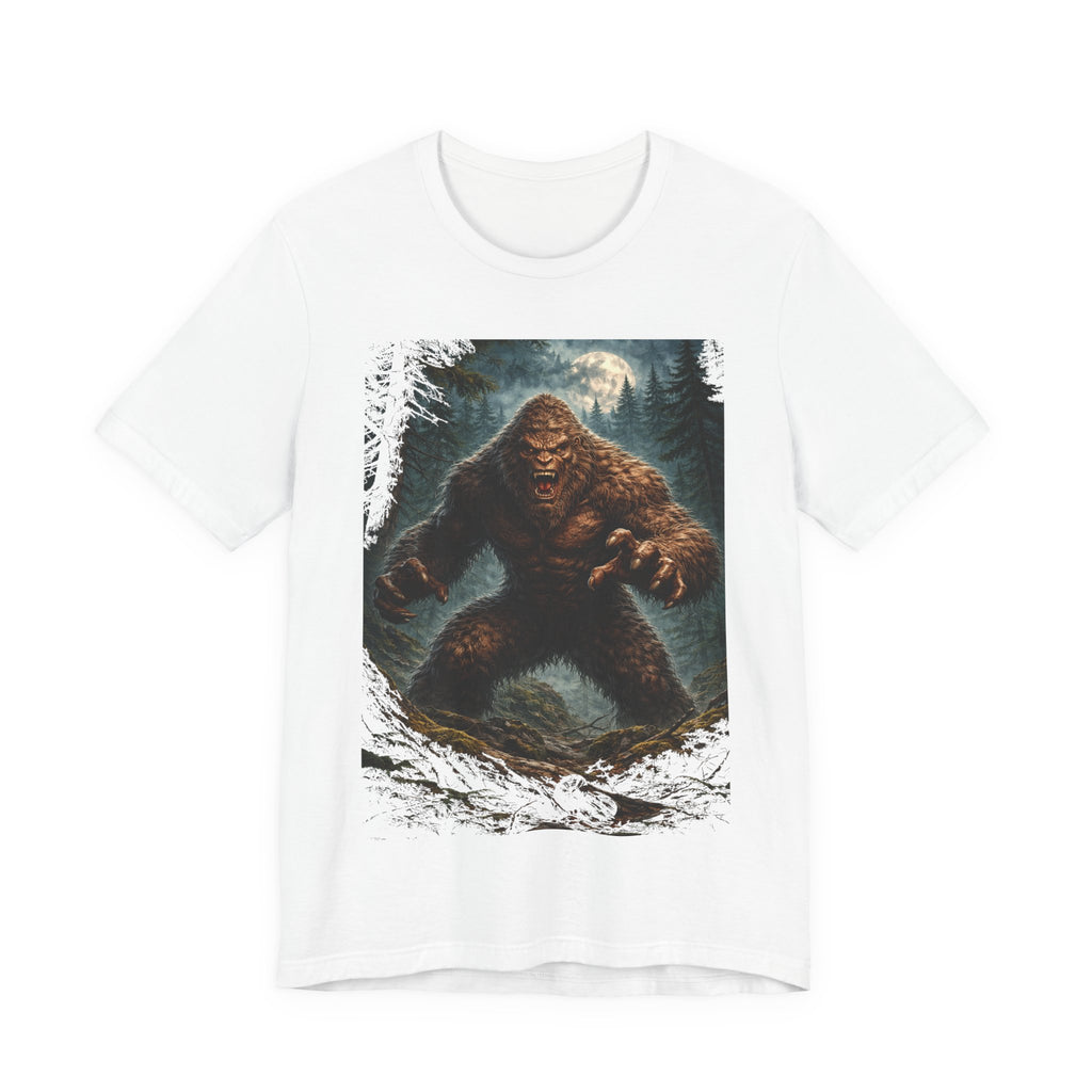 Bigfoot Monster Graphic T-Shirt — Sasquatch Forest Night Tee
