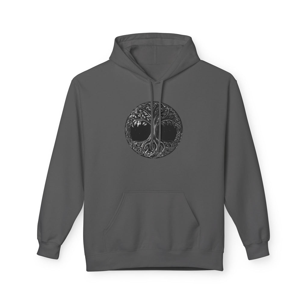 Yggdrasil, the Tree of Life Hoodie — Black Moon Nature Circle Graphic