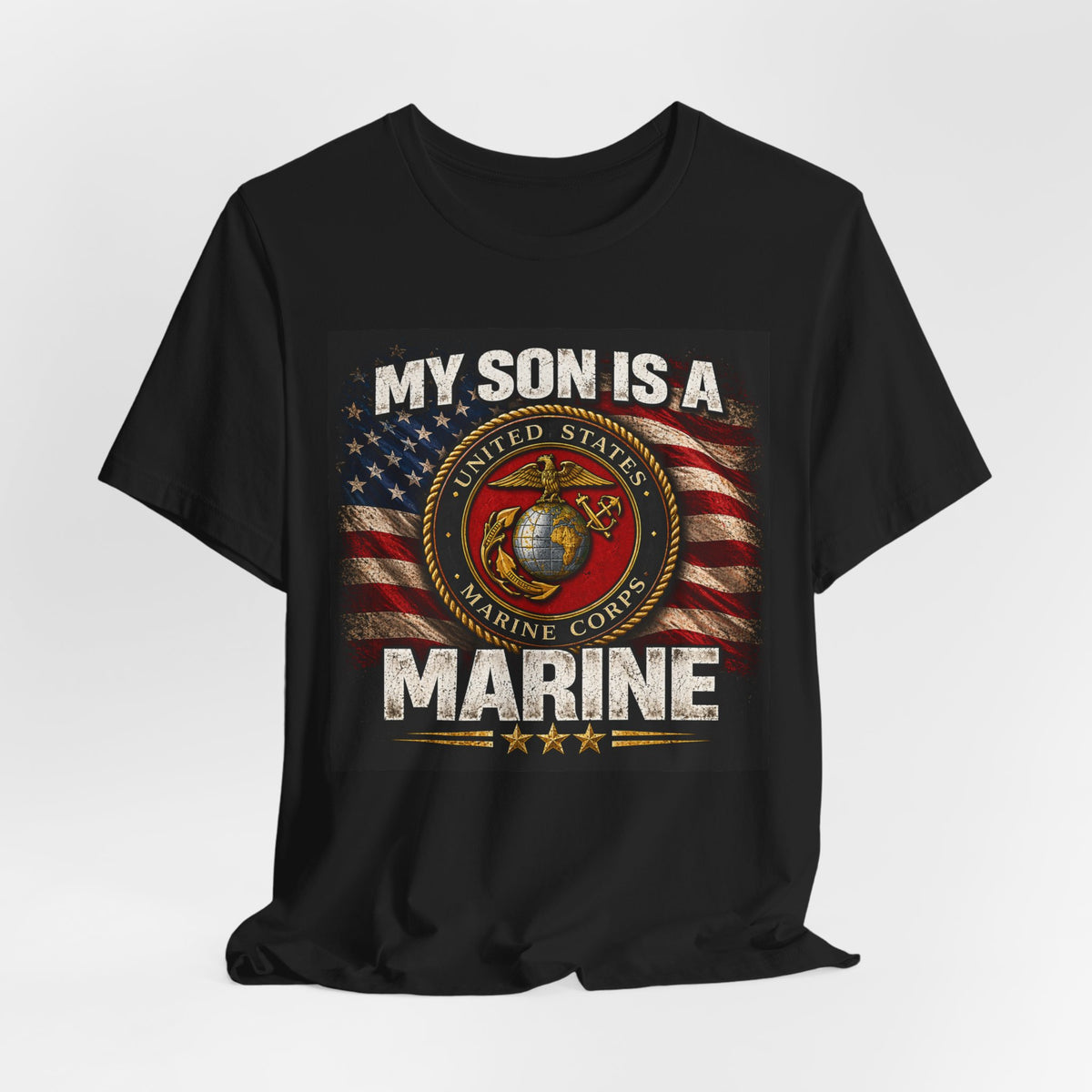 Marine Parent T-Shirt – “My Son Is A Marine” Patriotic USMC Tee