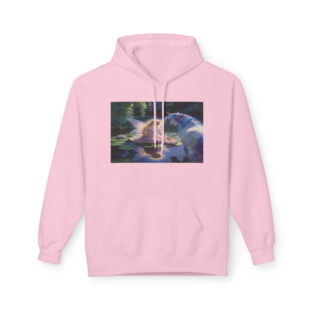 Unicorn and Fairy Cotton Hoodie — Abstract Galaxy Flower Print Pullover