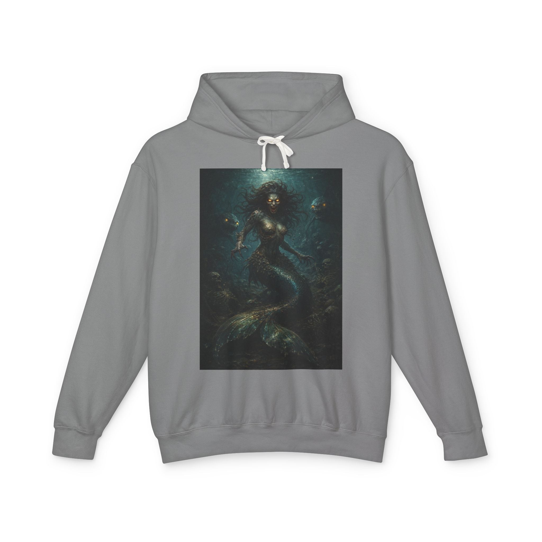 Mermaid Abyss Hoodie — Dark Ocean Fantasy Graphic Sweatshirt