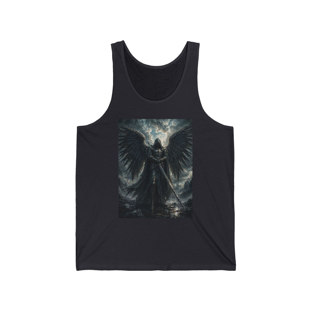Dark Angel Graphic Tank Top — Gothic Warrior Winged Art Tee