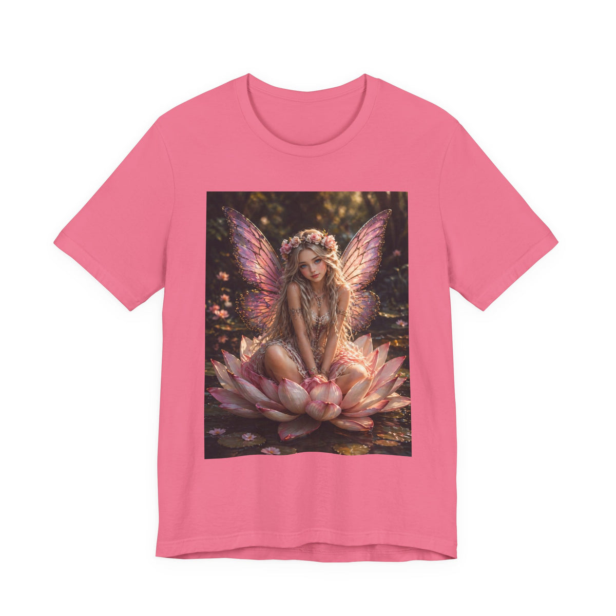 Fairy Lotus T-Shirt — Enchanted Winged Fairy Graphic Tee