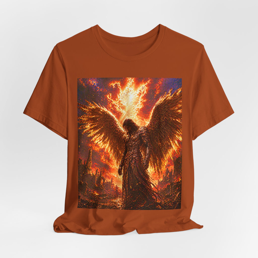Angel Graphic Tee — Flaming Wings Apocalypse T-Shirt