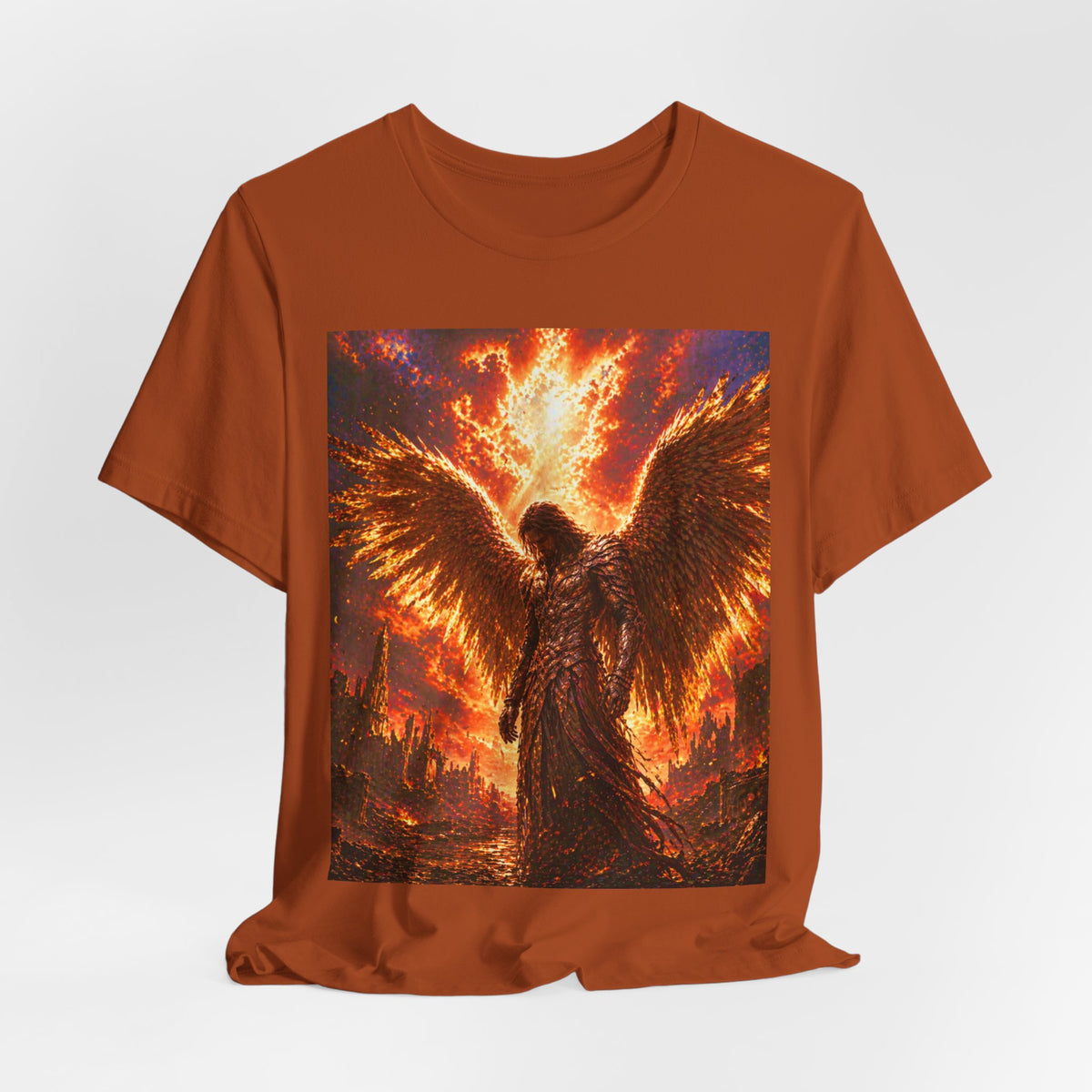 Angel Graphic Tee — Flaming Wings Apocalypse T-Shirt