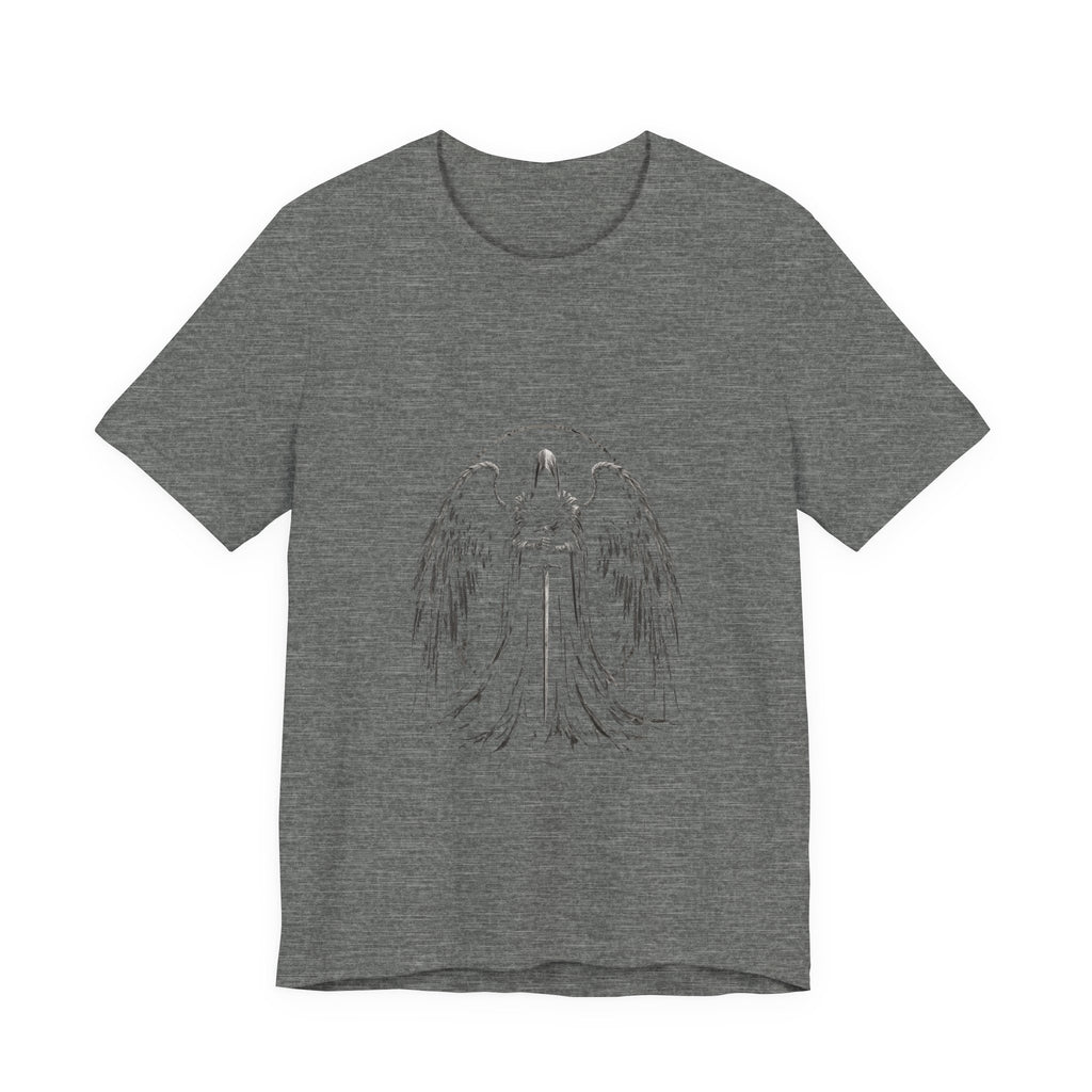 Guaediand Angel Wings Tee — Gothic Guardian Angel Short Sleeve Shirt