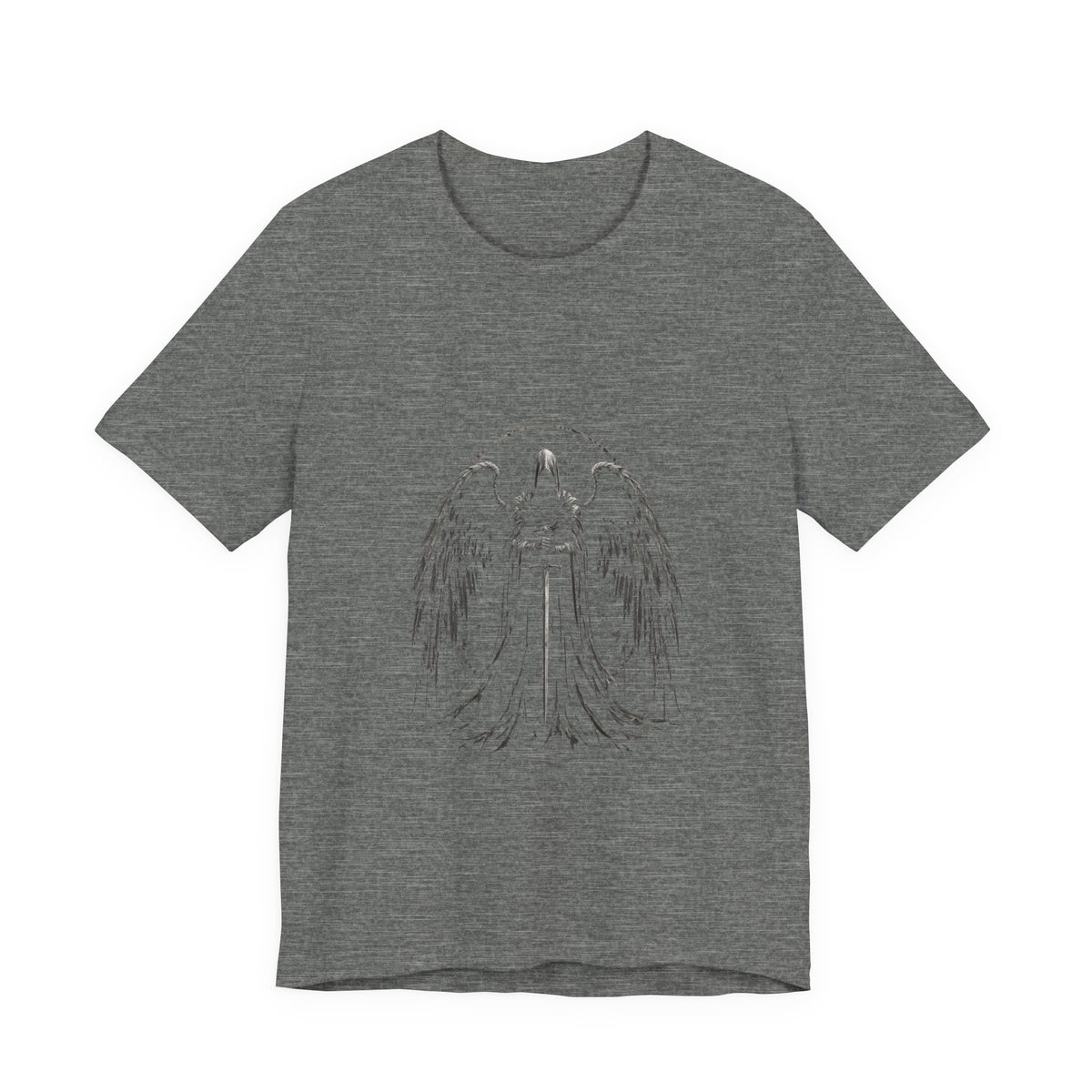 Guaediand Angel Wings Tee — Gothic Guardian Angel Short Sleeve Shirt