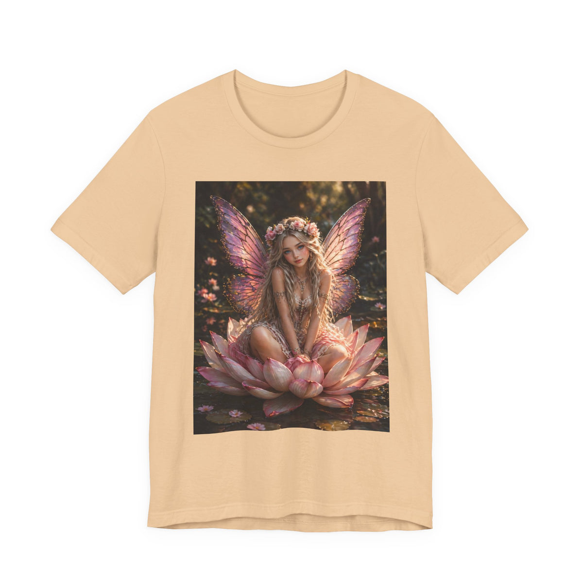 Fairy Lotus T-Shirt — Enchanted Winged Fairy Graphic Tee