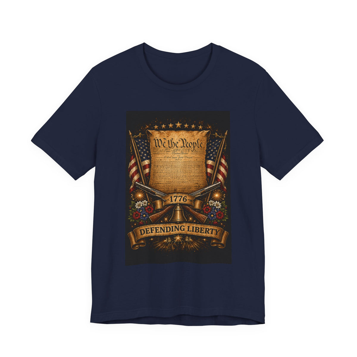 Defending Liberty 1776 T-Shirt — 'We the People' Patriotic Constitution Tee