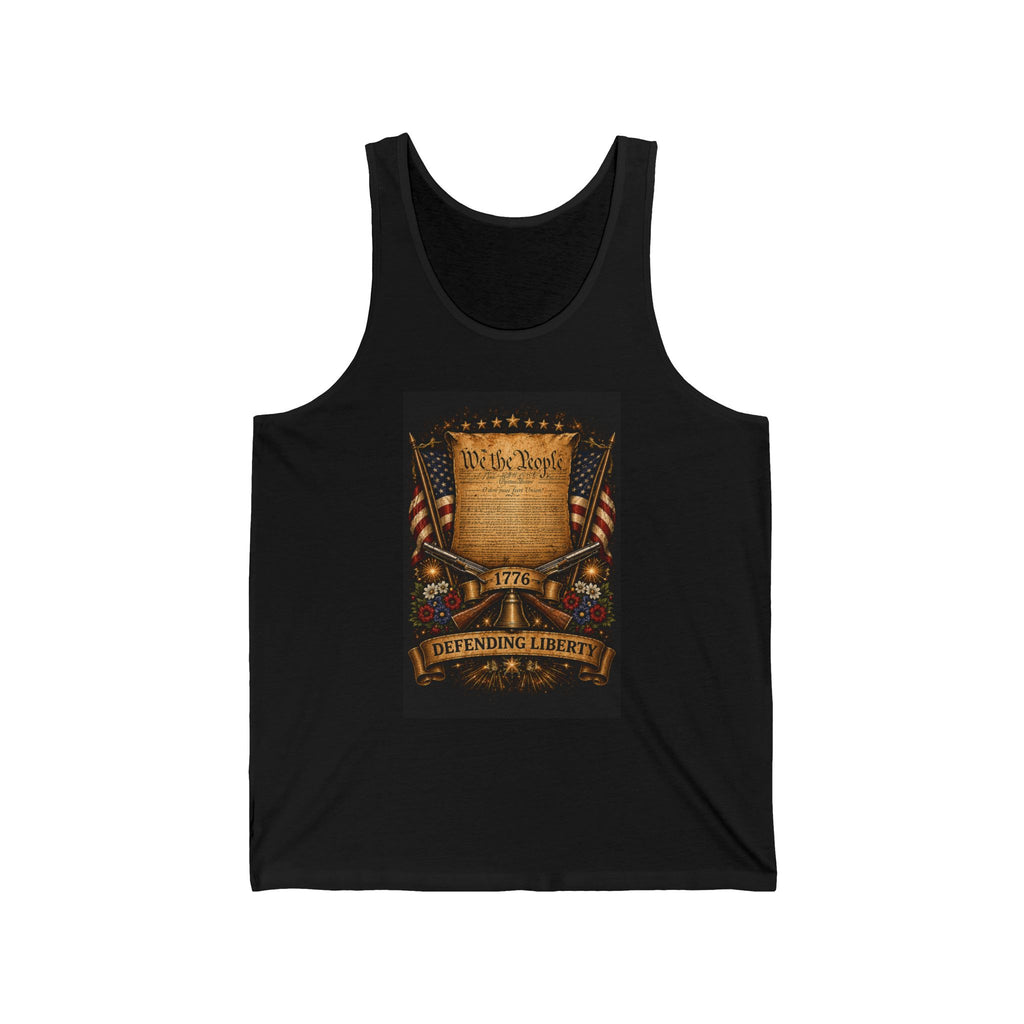 Patriotic "We the People" Tank Top — Defending Liberty American Flag Muscle Tee