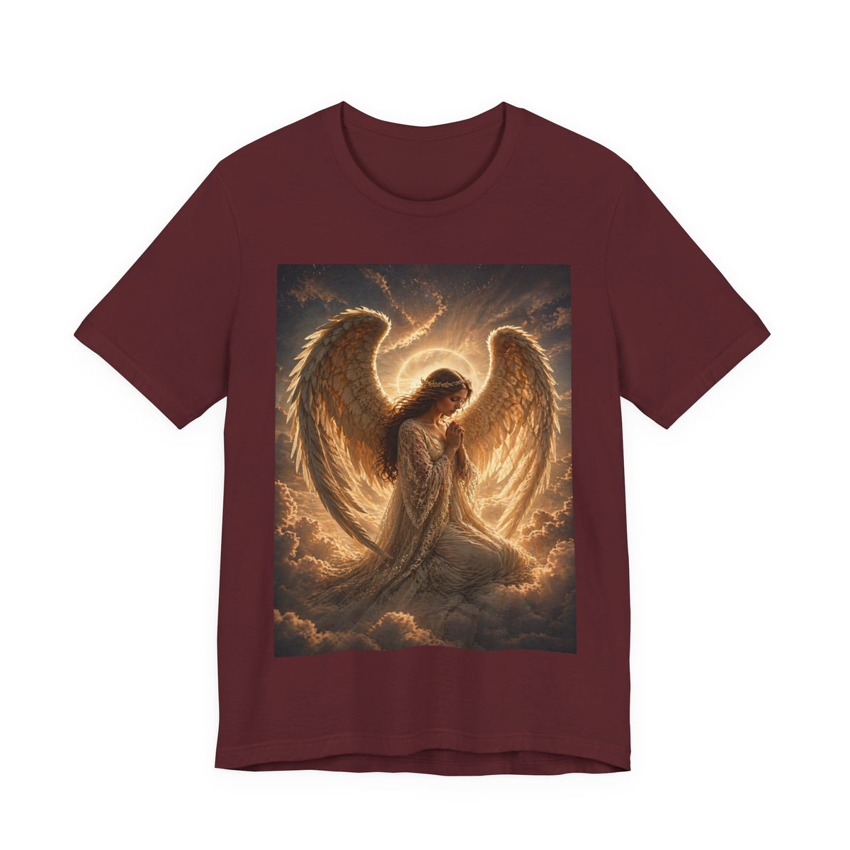 Angel Wings T-Shirt — Golden Seraph Prayer Tee