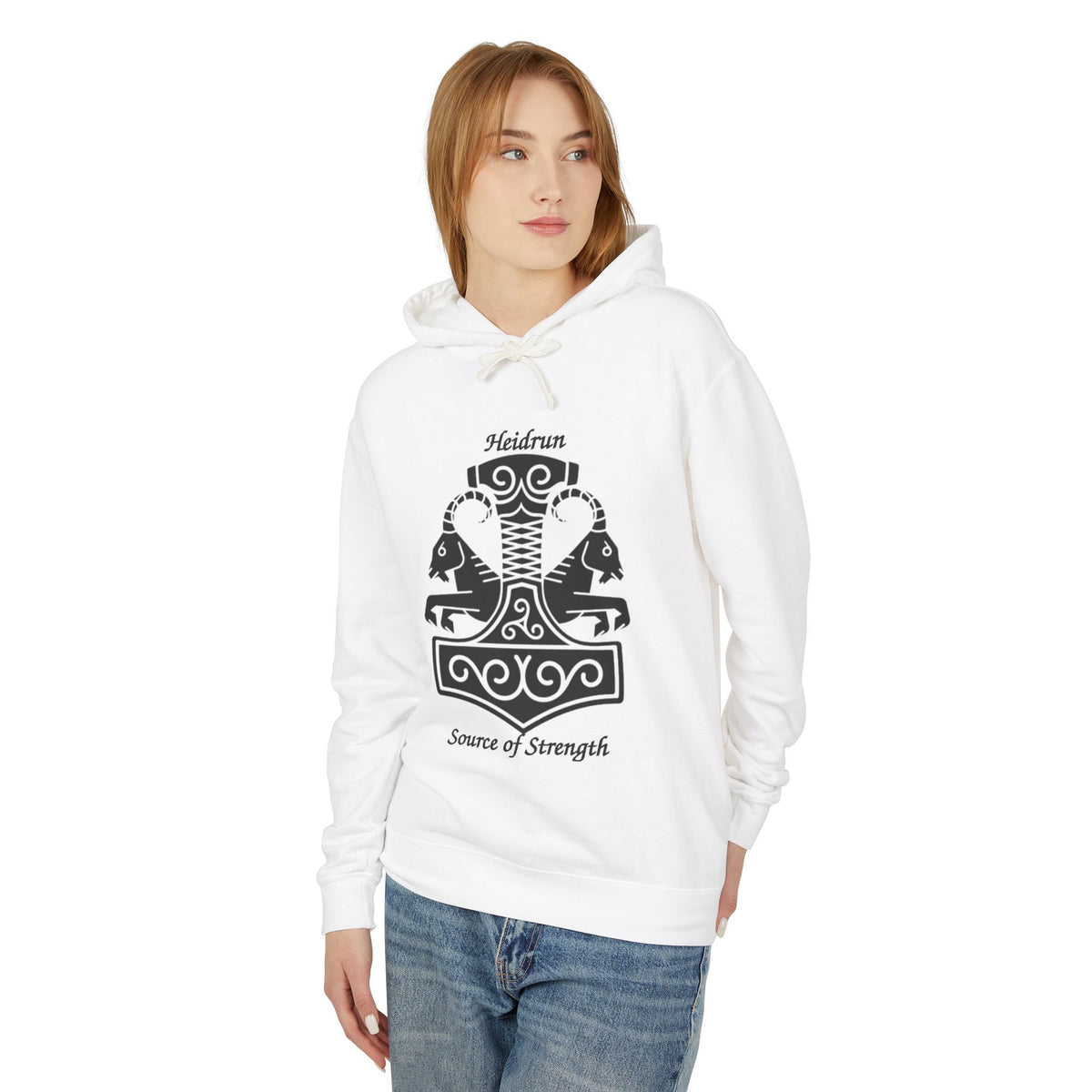 Heidrun 'Source of Strength' Viking Mjolnir Hoodie