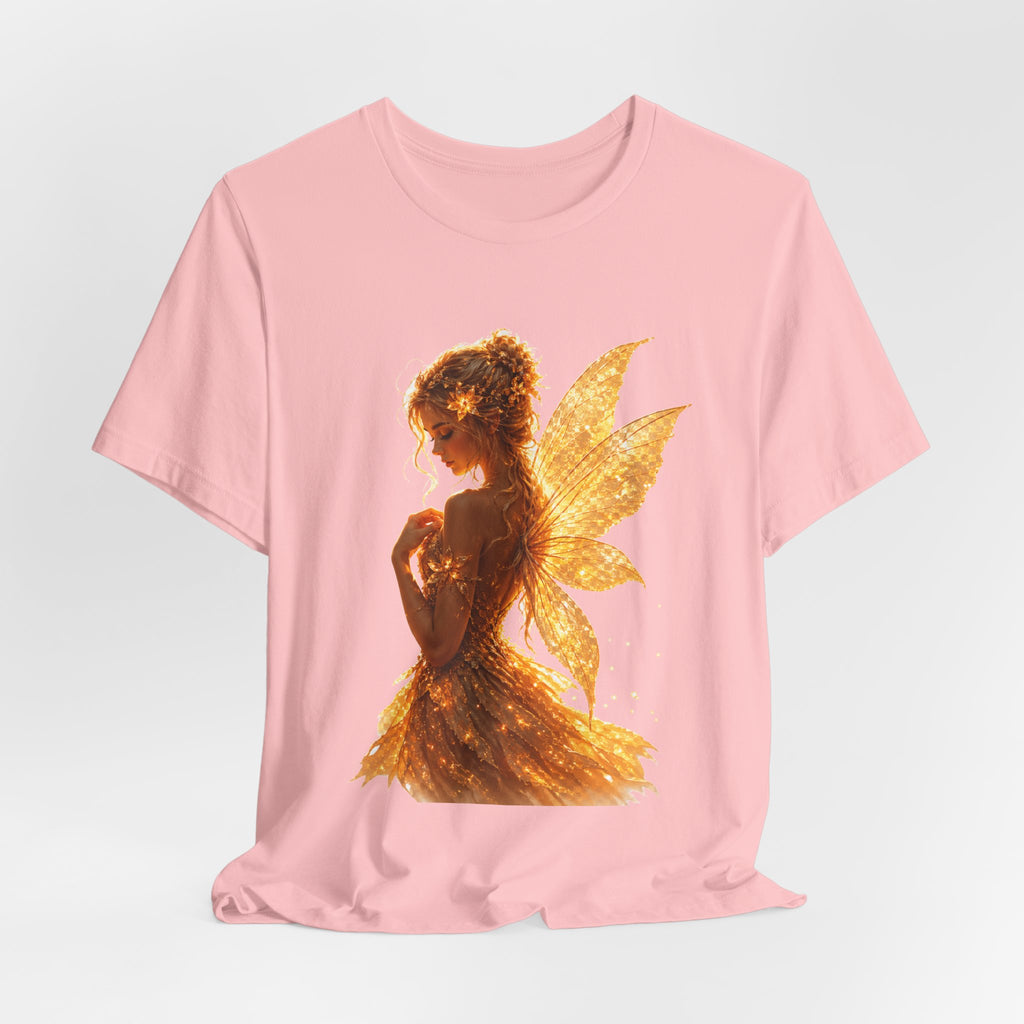 Golden Fairy T‑Shirt — Sparkling Fairy Silhouette Tee