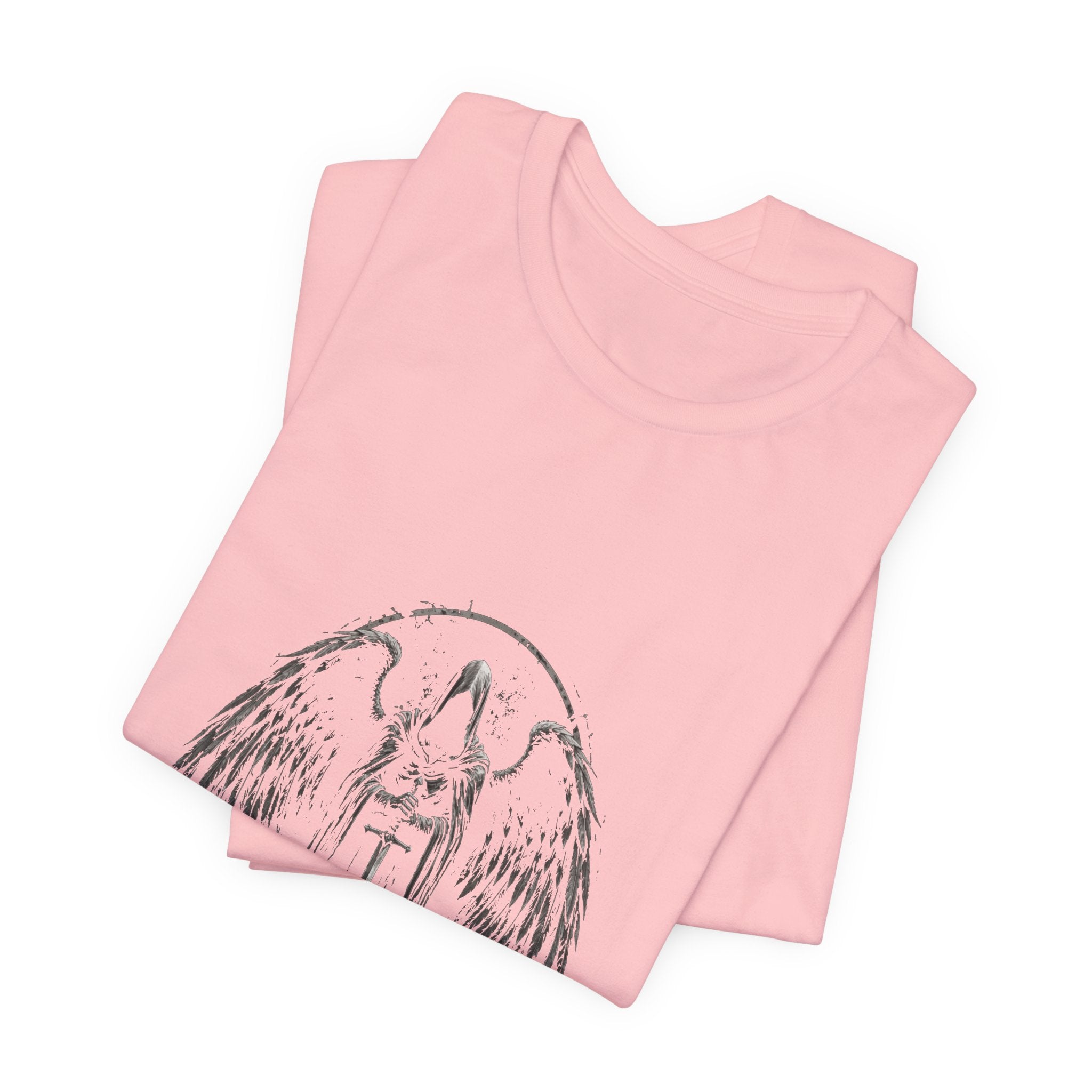 Guaediand Angel Wings Tee — Gothic Guardian Angel Short Sleeve Shirt