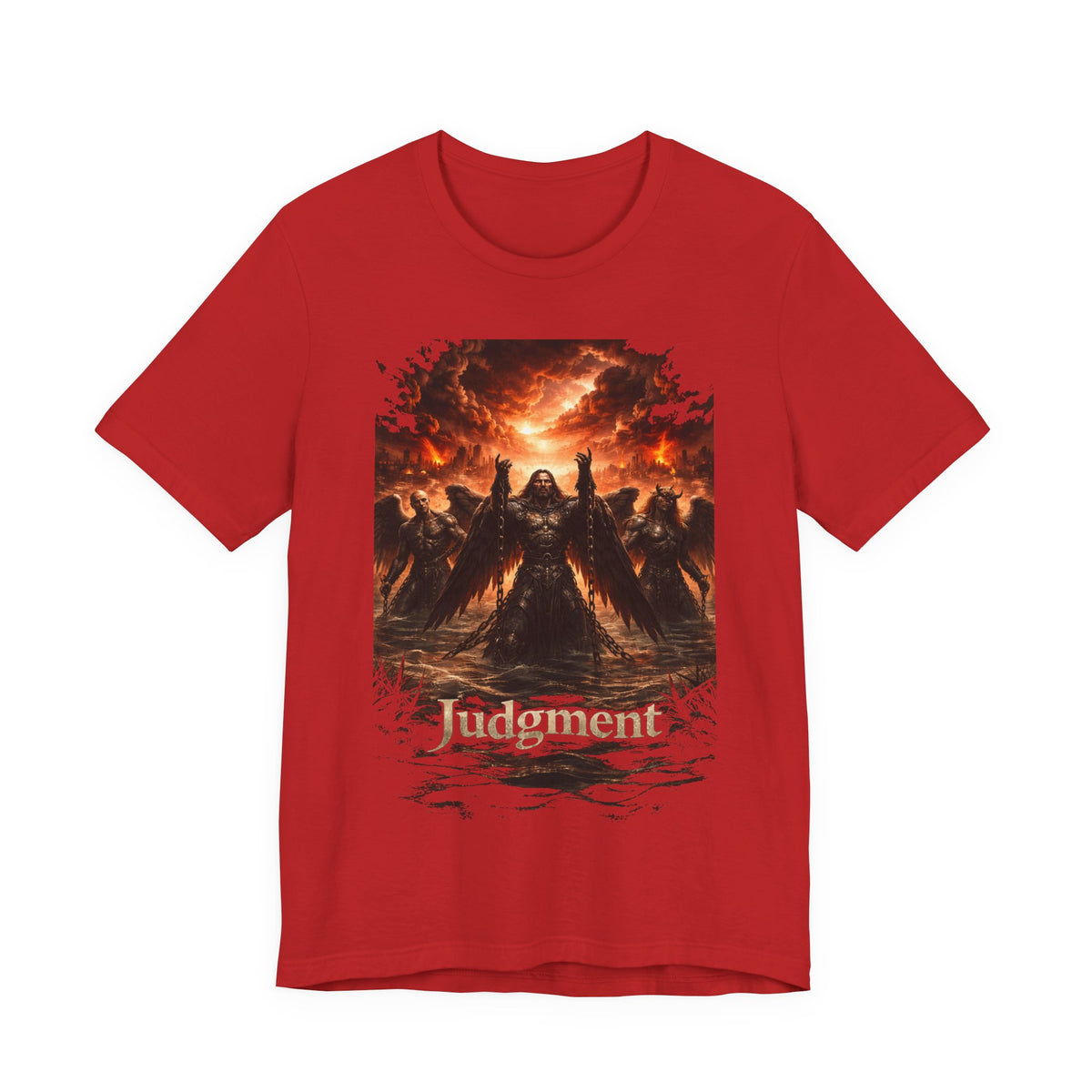 Judgment Graphic Tee — Apocalyptic Angel War T‑Shirt