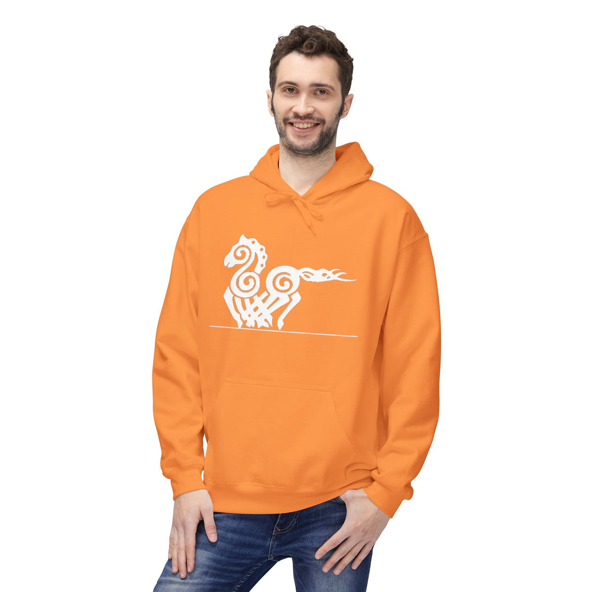 Viking  Hoodie — Nordic Myth Sea Creature Pullover