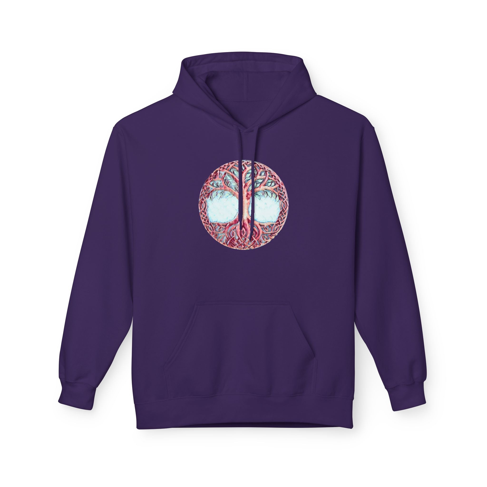 Yggdrasil Tree of Life Cotton Hoodie — Spiritual Nature Graphic Hoodie