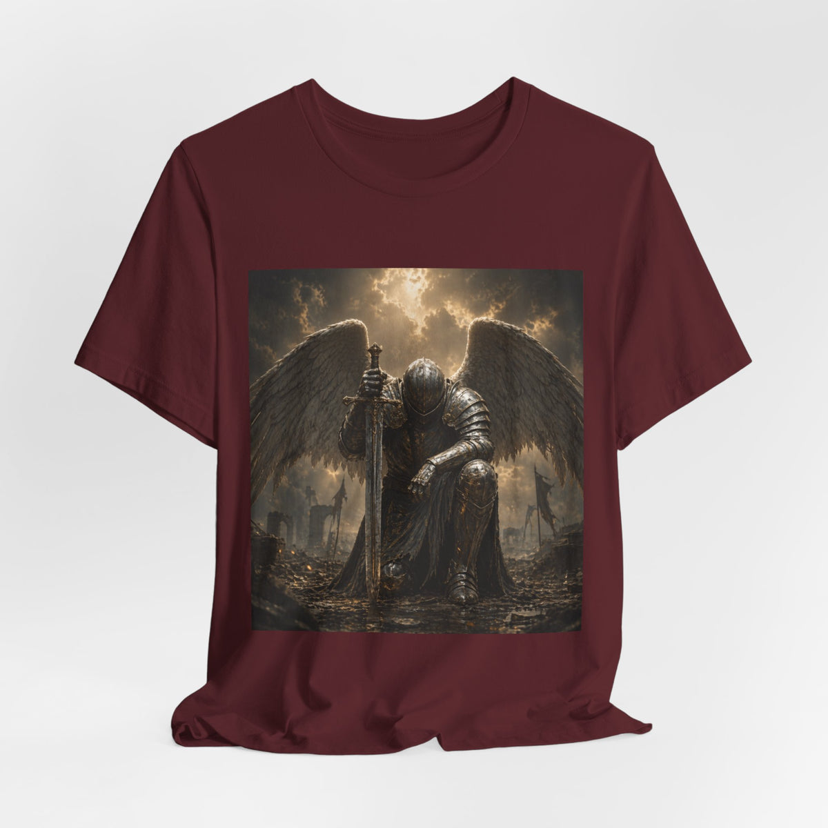 Angel Knight T-Shirt — Gothic Dark  Armor Tee
