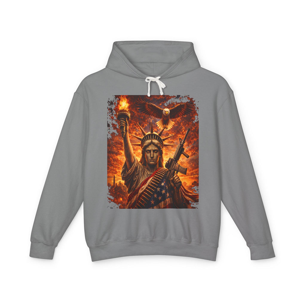 Hoodie - Liberty Warrior Statue Graphic Hoodie