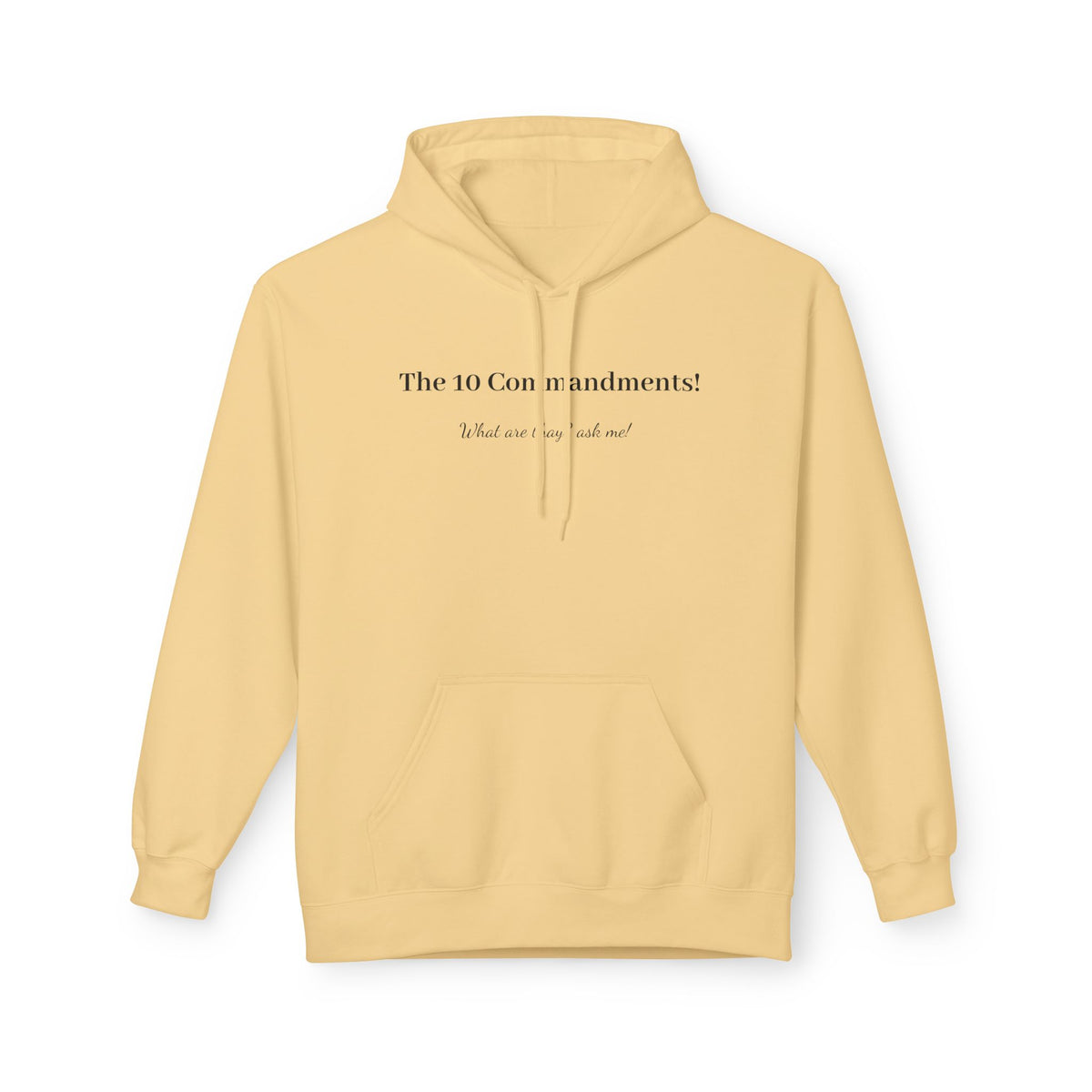"The 10 Commandments" Script List Back Print Christian Faith Pullover
