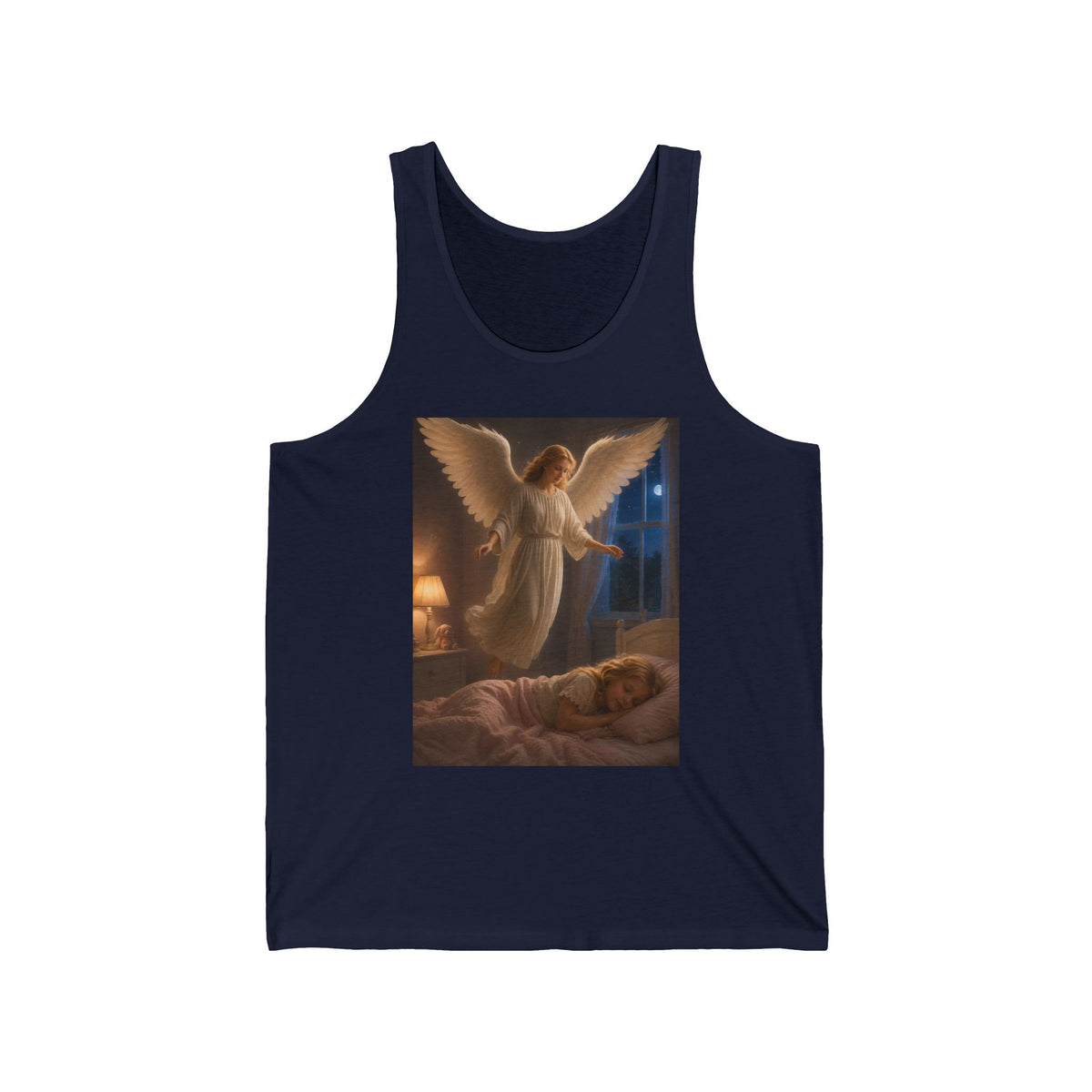 Angel Guardian Tank Top — Vintage Sleeping Child Prayer Artwork