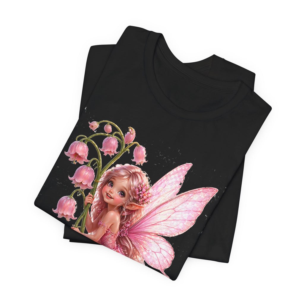 Pink Lily Fairy T-Shirt — Cute Floral Fairytee for Kids & Adults
