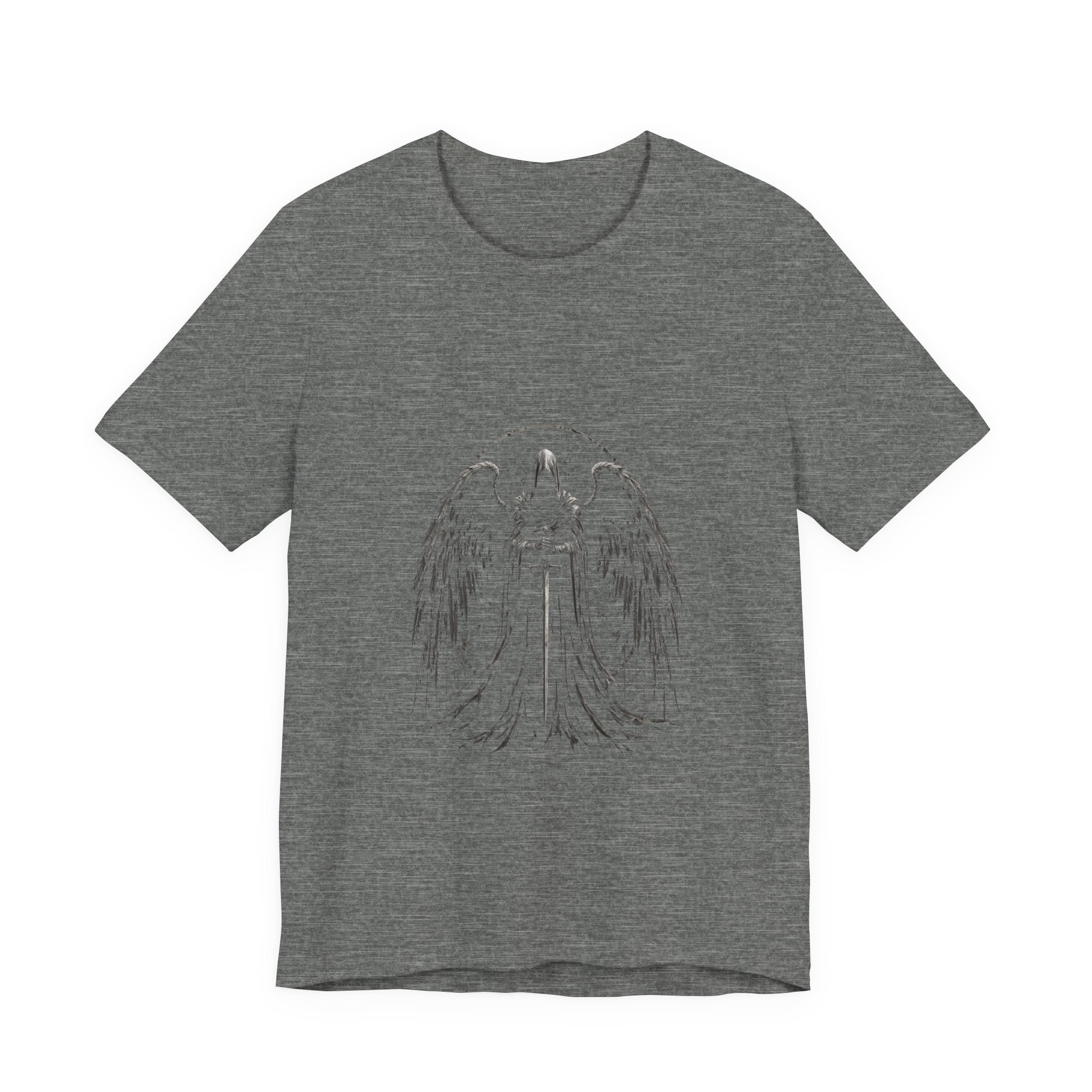 Guaediand Angel Wings Tee — Gothic Guardian Angel Short Sleeve Shirt
