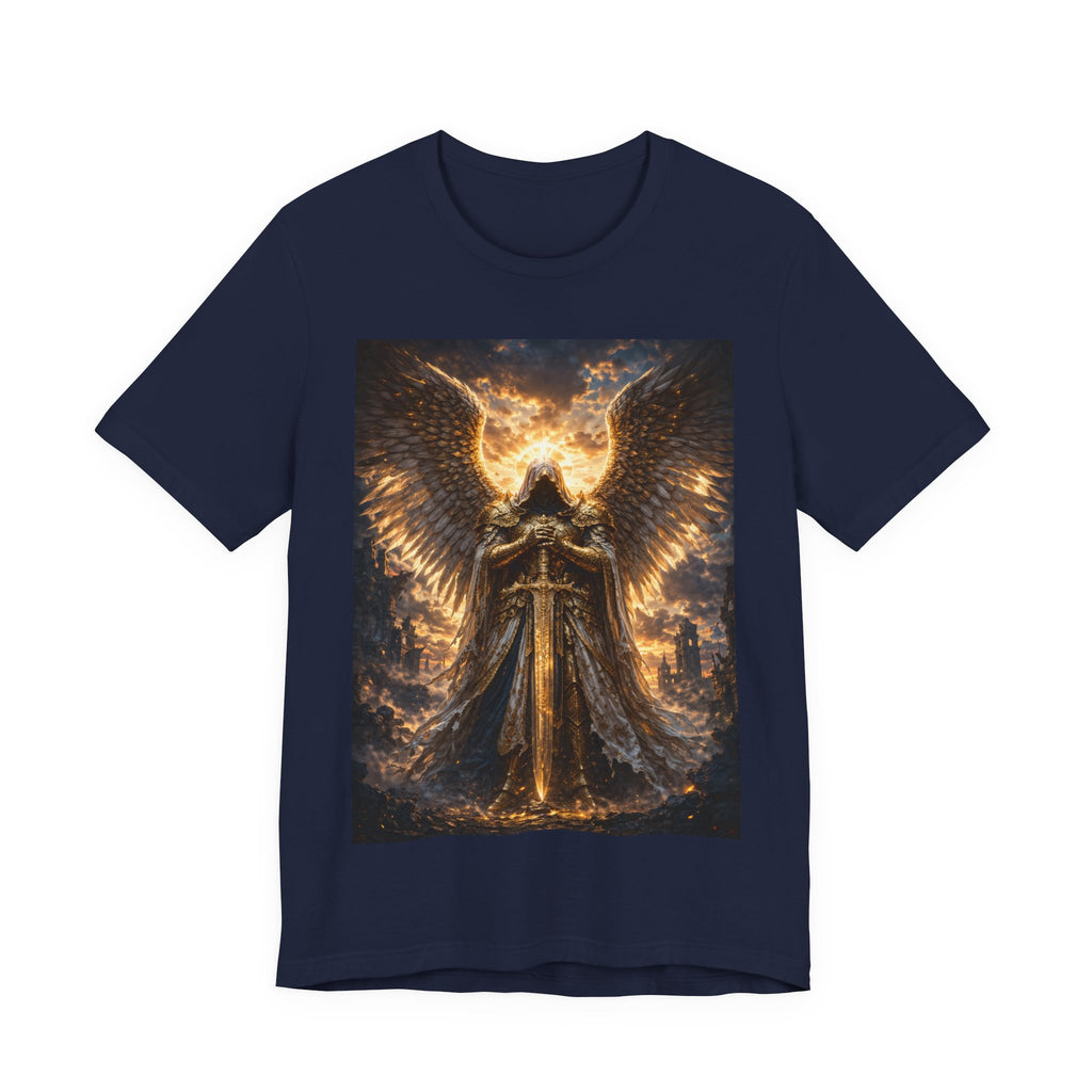 Angel Guardian T-Shirt — Golden Warrior Wings Graphic Tee