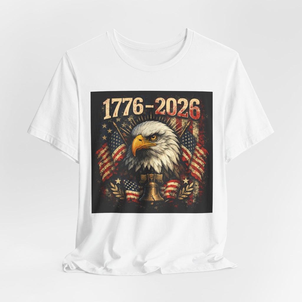 1776-2026 Eagle Patriotic T-Shirt — American Flag Liberty Bell Tee