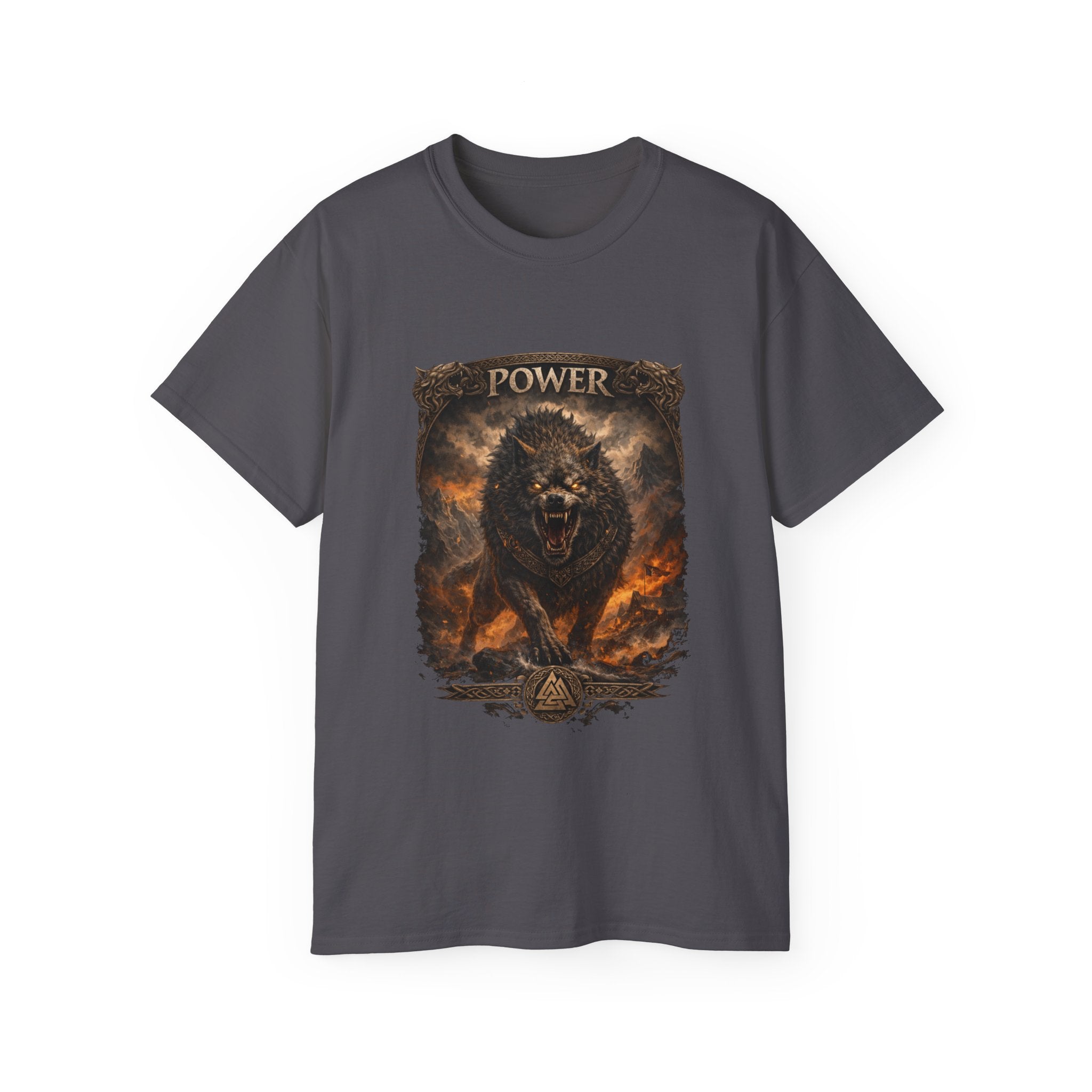 Fenrir, monstrous wolf of Norse mythology. Cottom T shirt