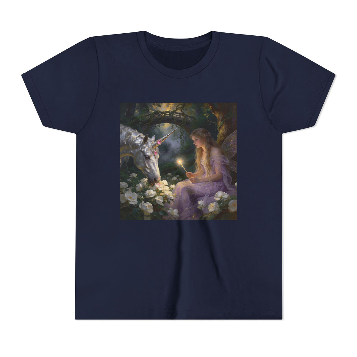 Magical Unicorn & Girl Youth Tee – Fantasy Kids Shirt