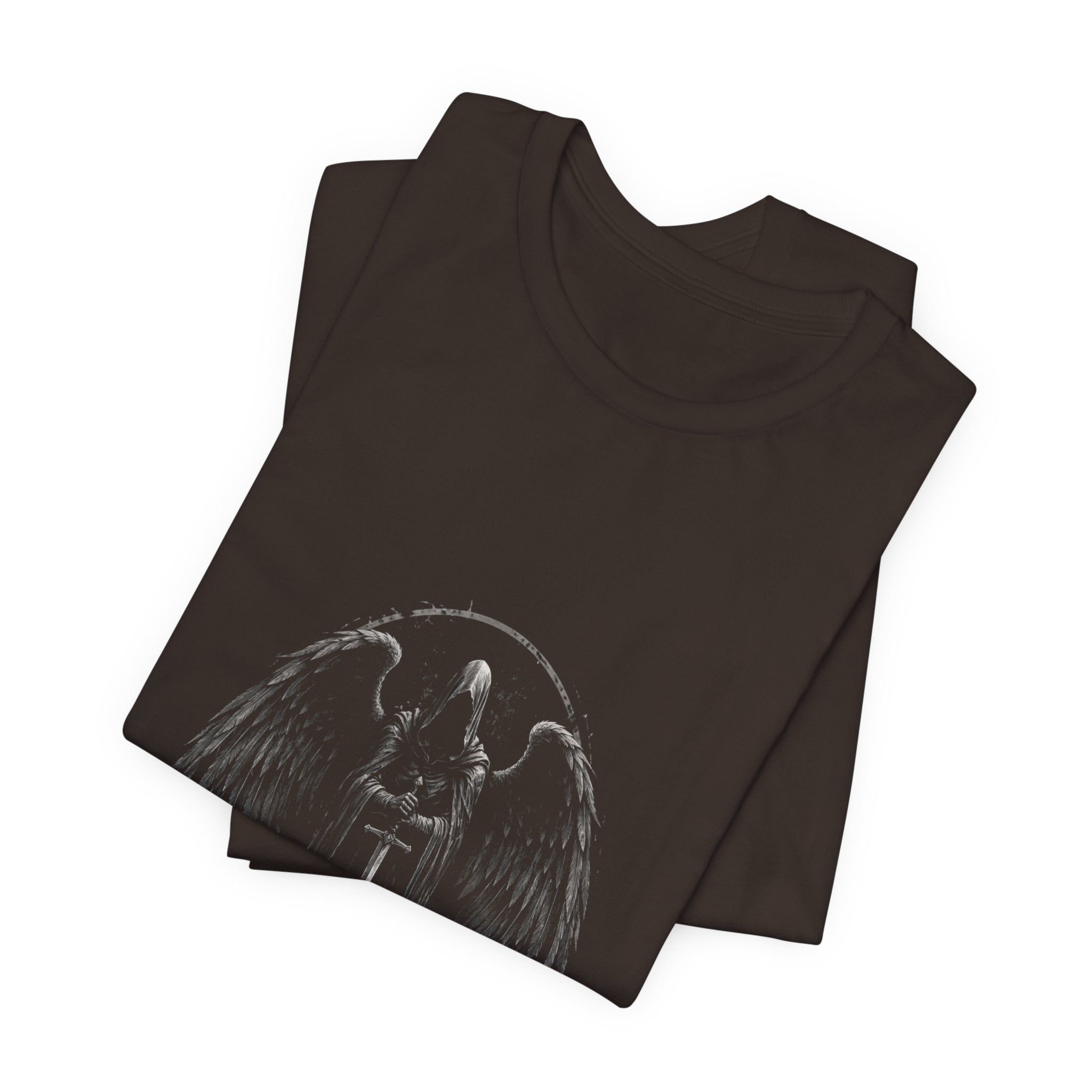 Guaediand Angel Wings Tee — Gothic Guardian Angel Short Sleeve Shirt