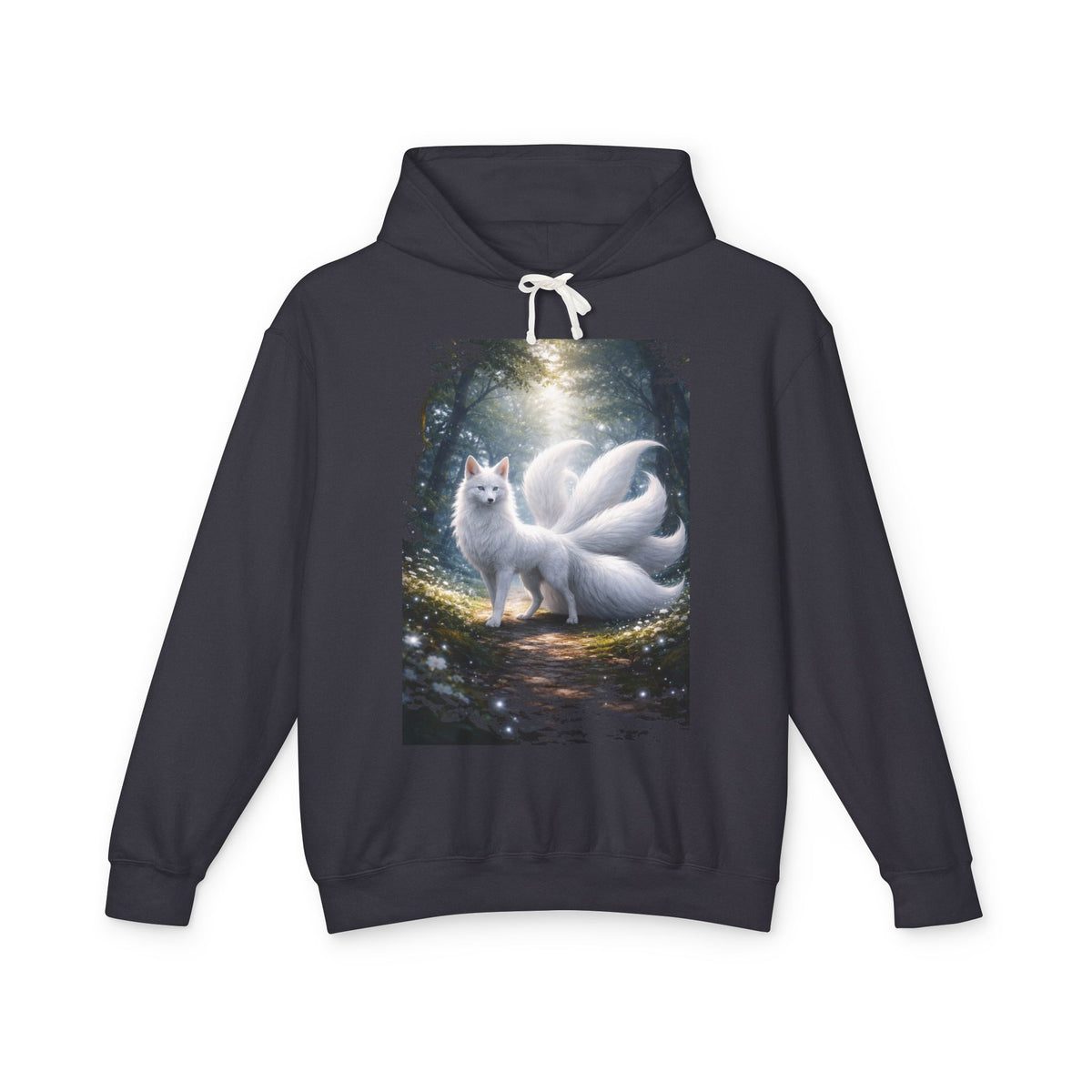Kitsune Forest Hoodie — Mystical Nine-Tailed Fox Sweatshirt