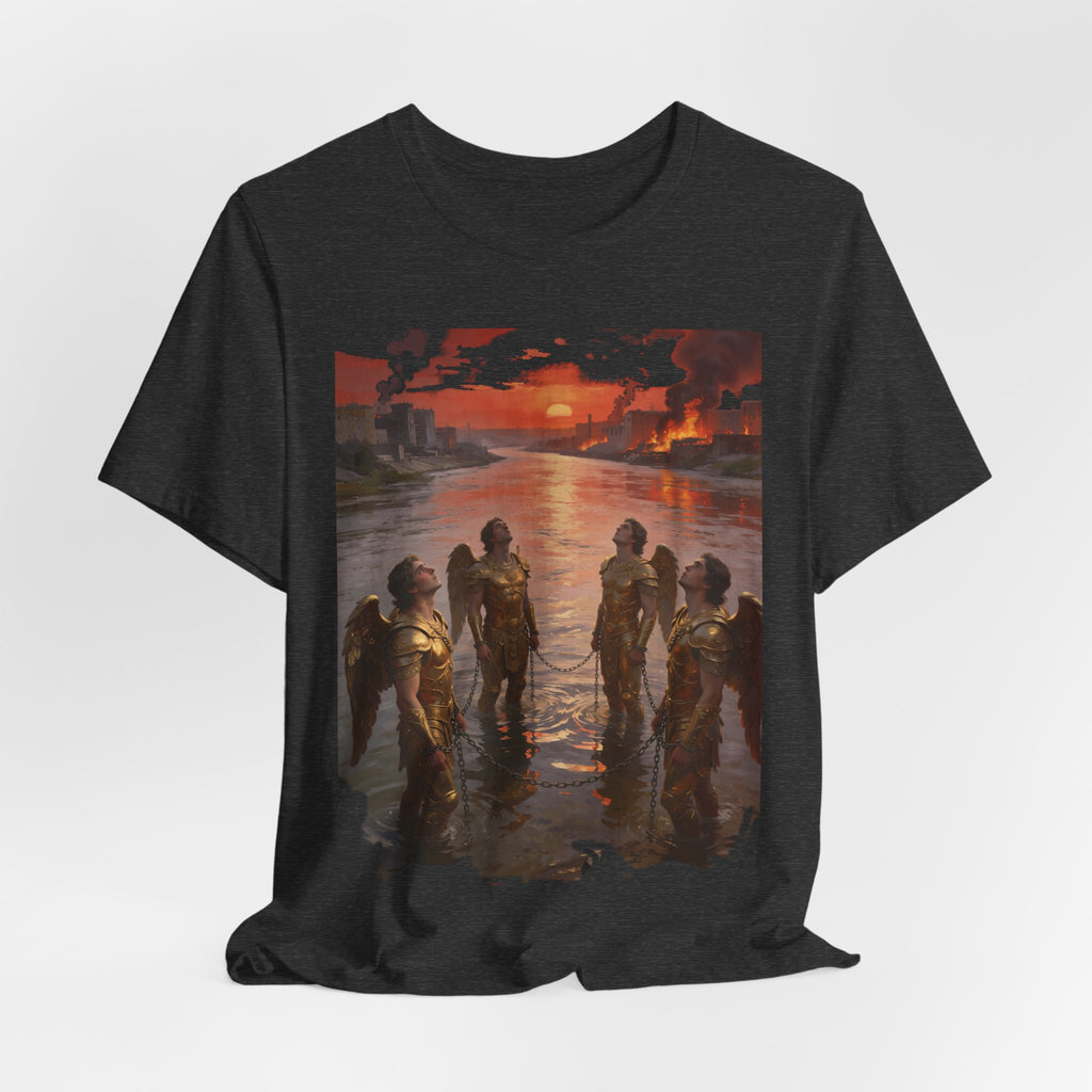 Revelation 9 reveals four fallen angels bound in the Euphrates River,T-Shirt