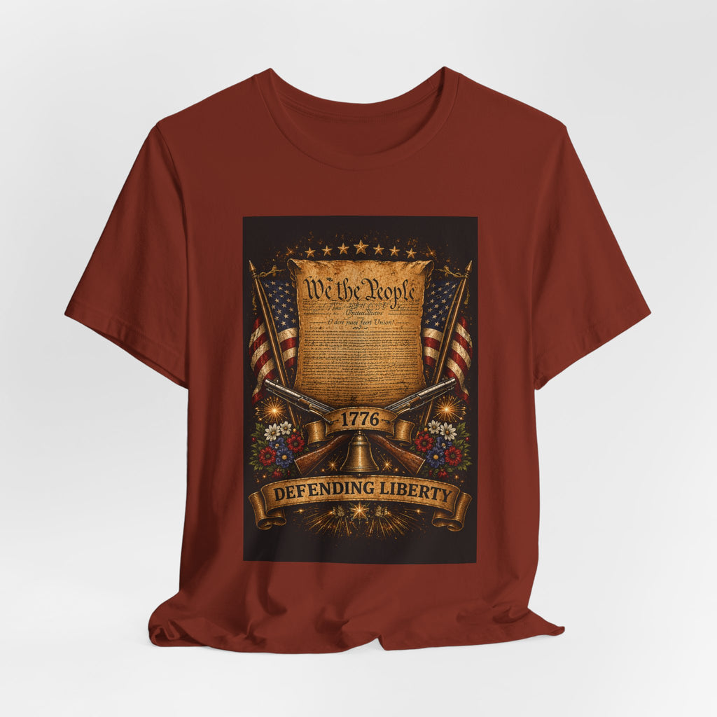 Defending Liberty 1776 T-Shirt — 'We the People' Patriotic Constitution Tee