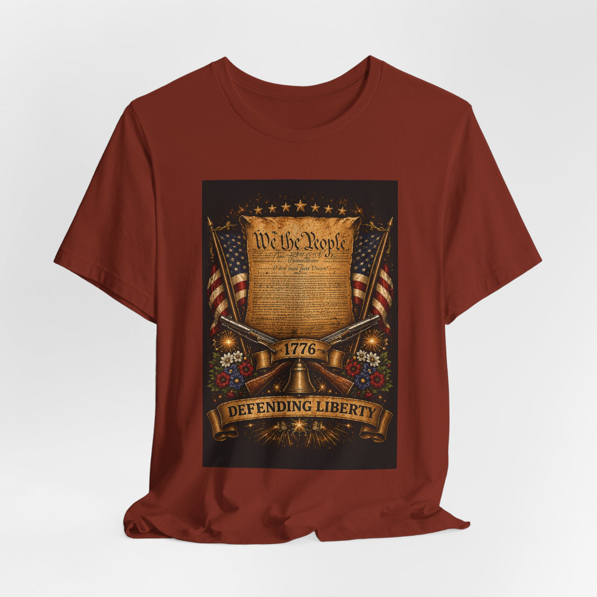Defending Liberty 1776 T-Shirt — 'We the People' Patriotic Constitution Tee