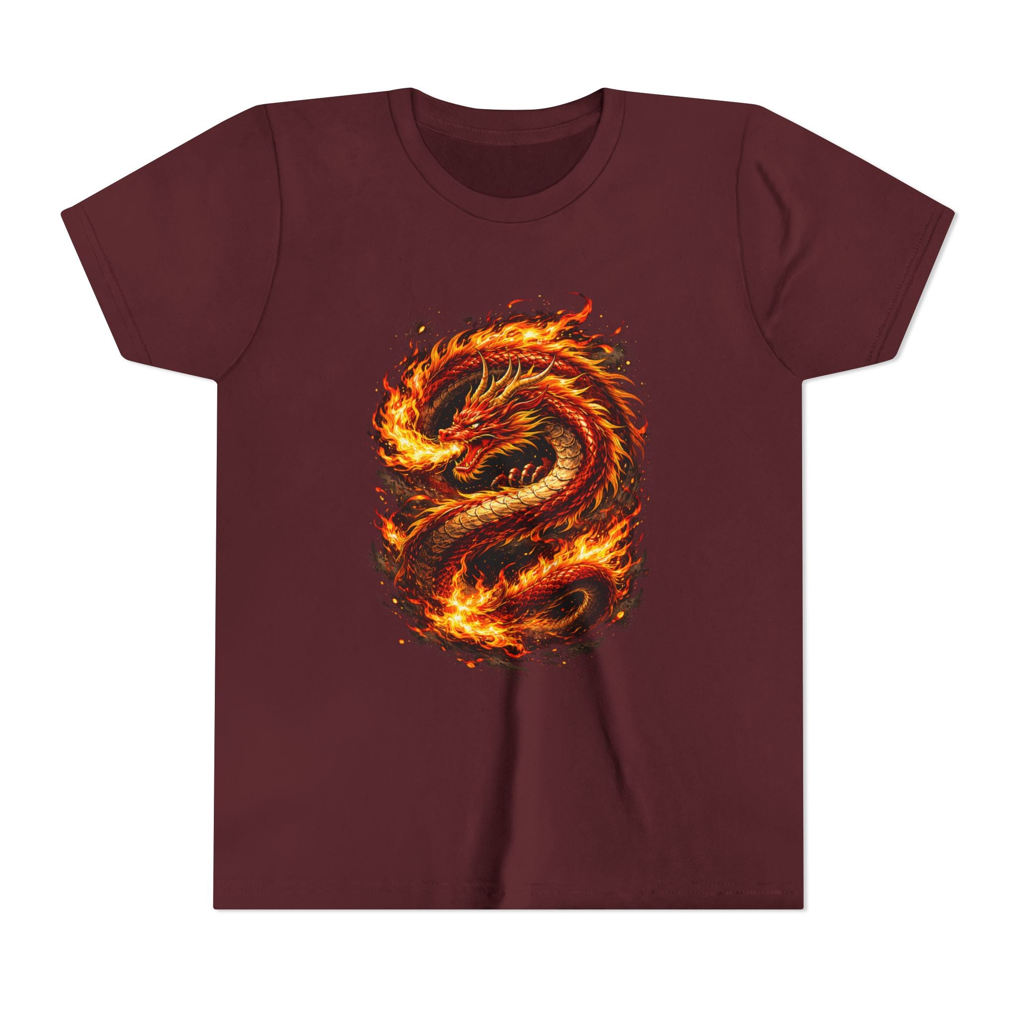 Youth Tee — Fiery Dragon Graphic Shirt