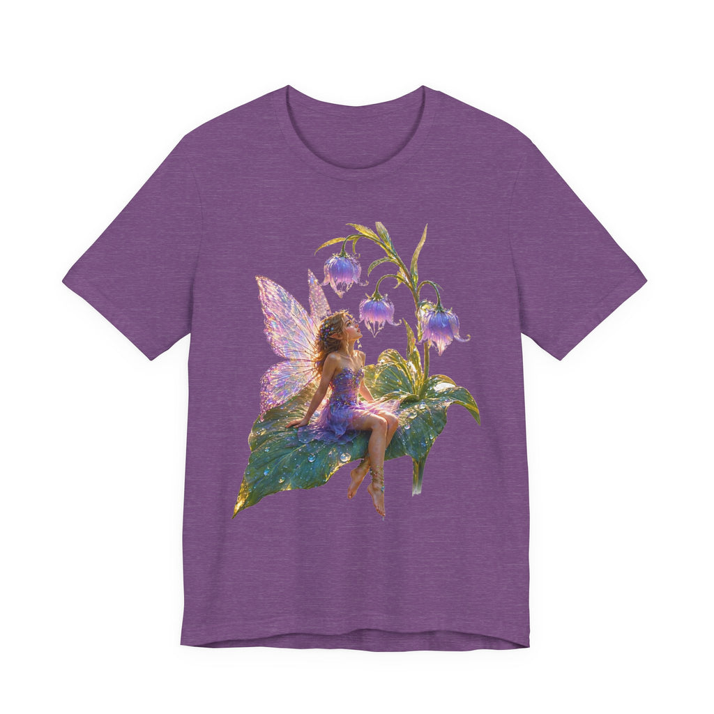 Fairy Garden T‑Shirt — Watercolor Fairy on Bellflower Tee