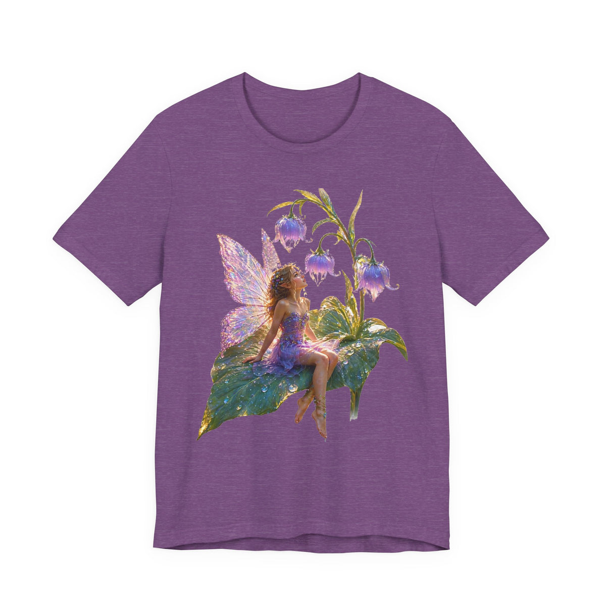 Fairy Garden T‑Shirt — Watercolor Fairy on Bellflower Tee