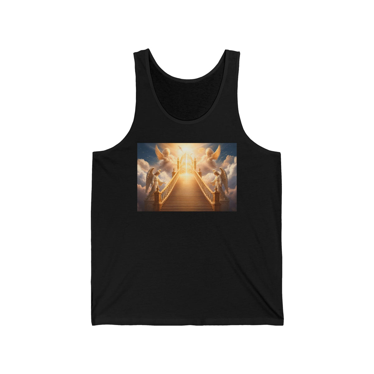 Heavenly Stairway Tank Top – Inspiring Angelic Morning Graphic