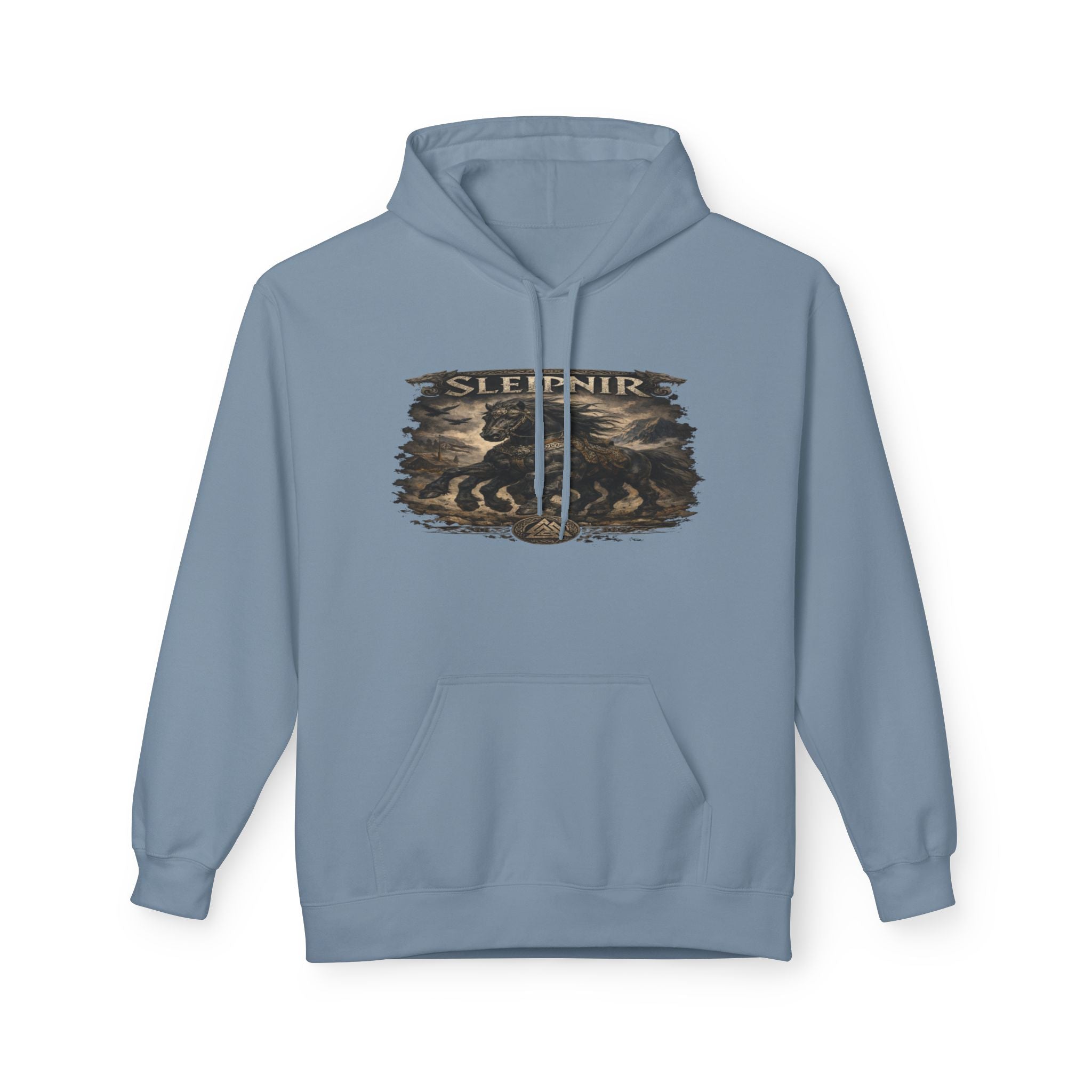 Sleipnir Viking Horse Hoodie — Norse Mythology Odin Sleipnir Graphic Sweatshirt