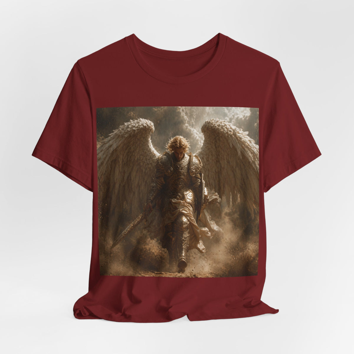 Angel Warrior T‑Shirt — Dramatic Winged Guardian Graphic Tee